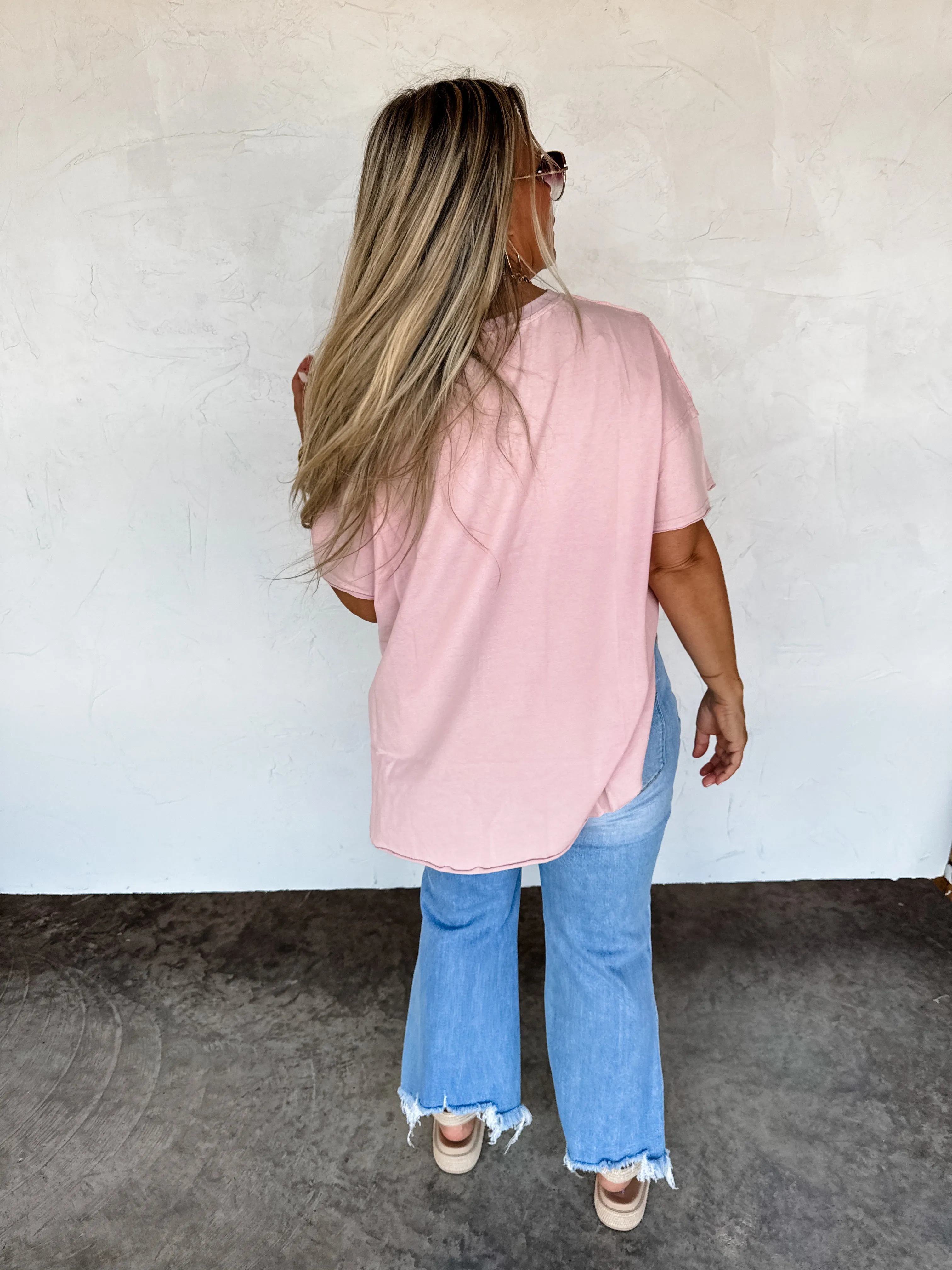 JOEY WASHED COTTON BOYFRIEND TEE