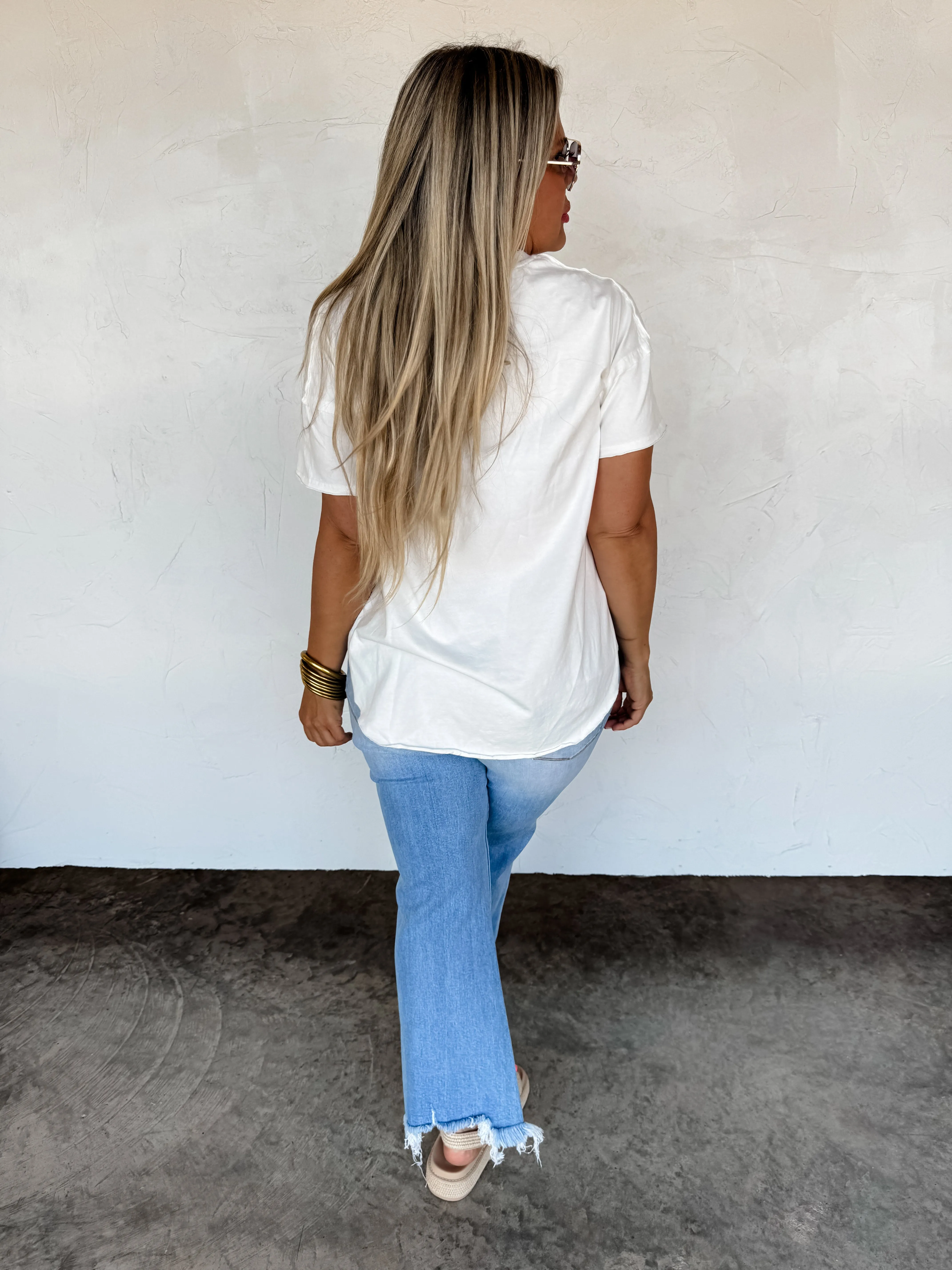 JOEY WASHED COTTON BOYFRIEND TEE