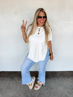 JOEY WASHED COTTON BOYFRIEND TEE