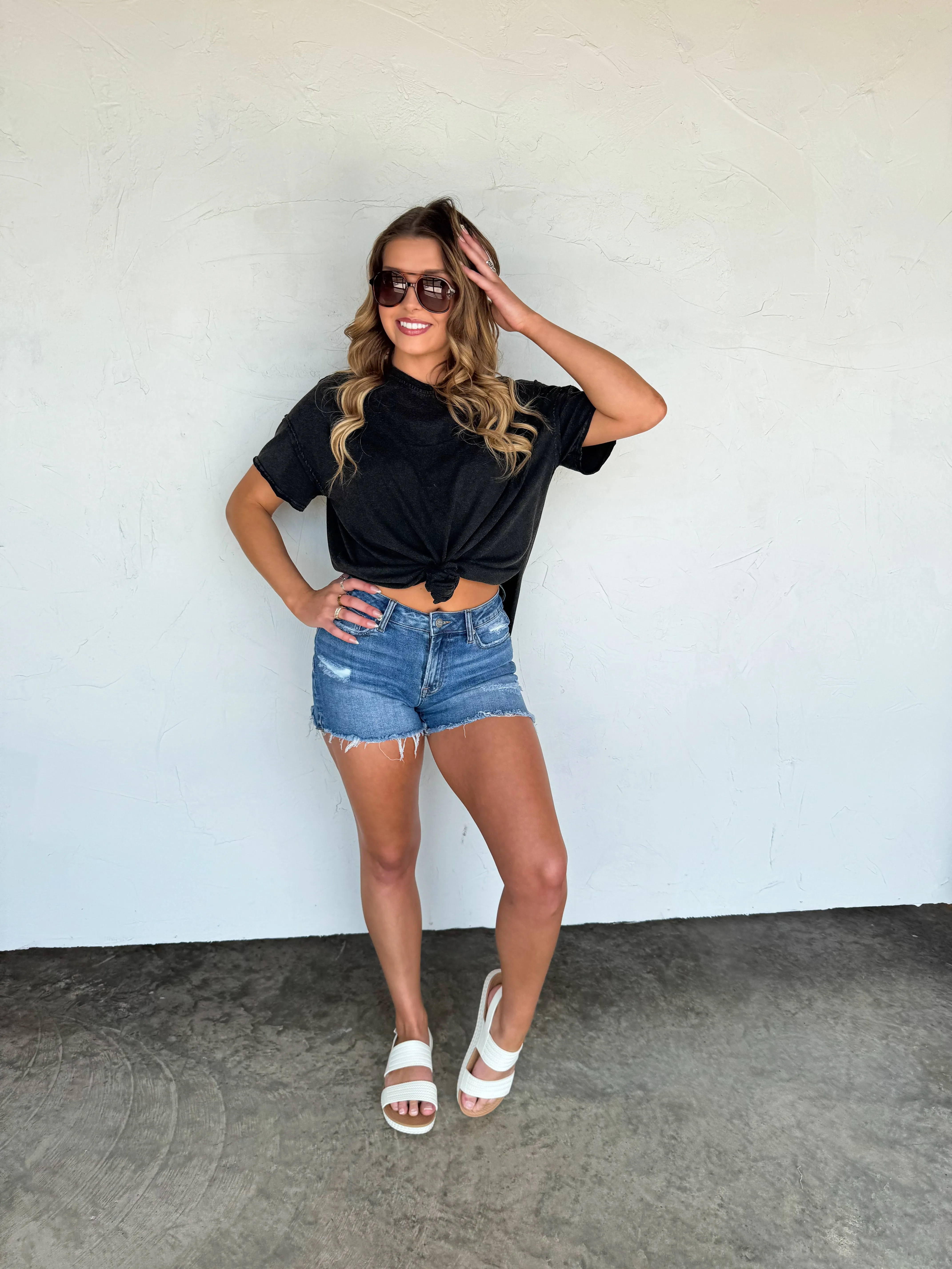 JOEY WASHED COTTON BOYFRIEND TEE