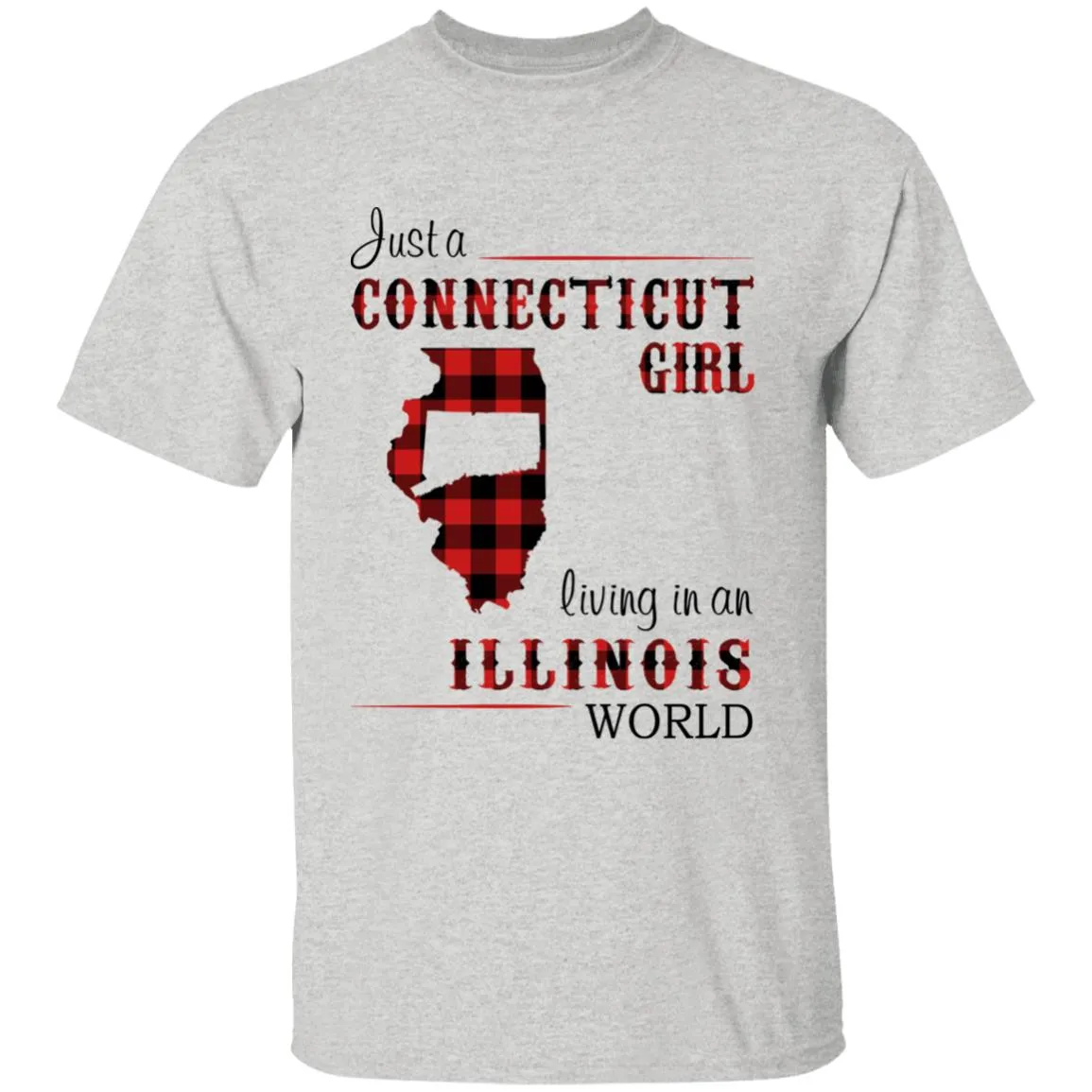 Just A Connecticut Girl Living In An Illinois World T-shirt