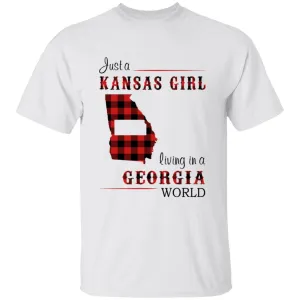 Just A Kansas Girl Living In A Georgia World T-shirt