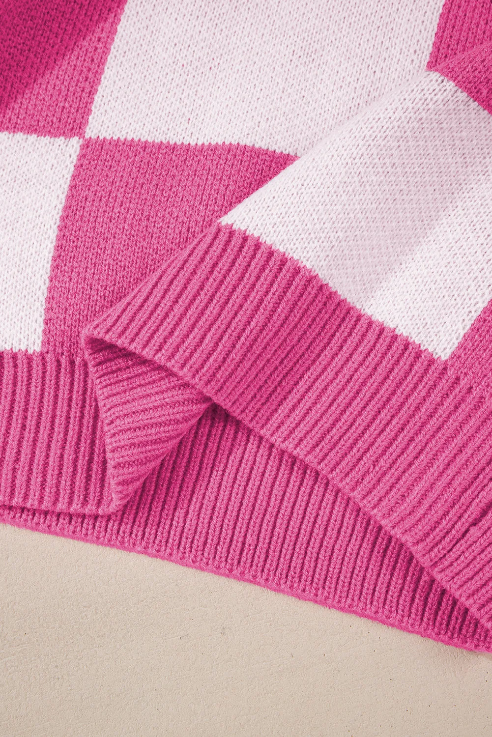 KaleaBoutique Checkered Bishop Sleeve Sweater