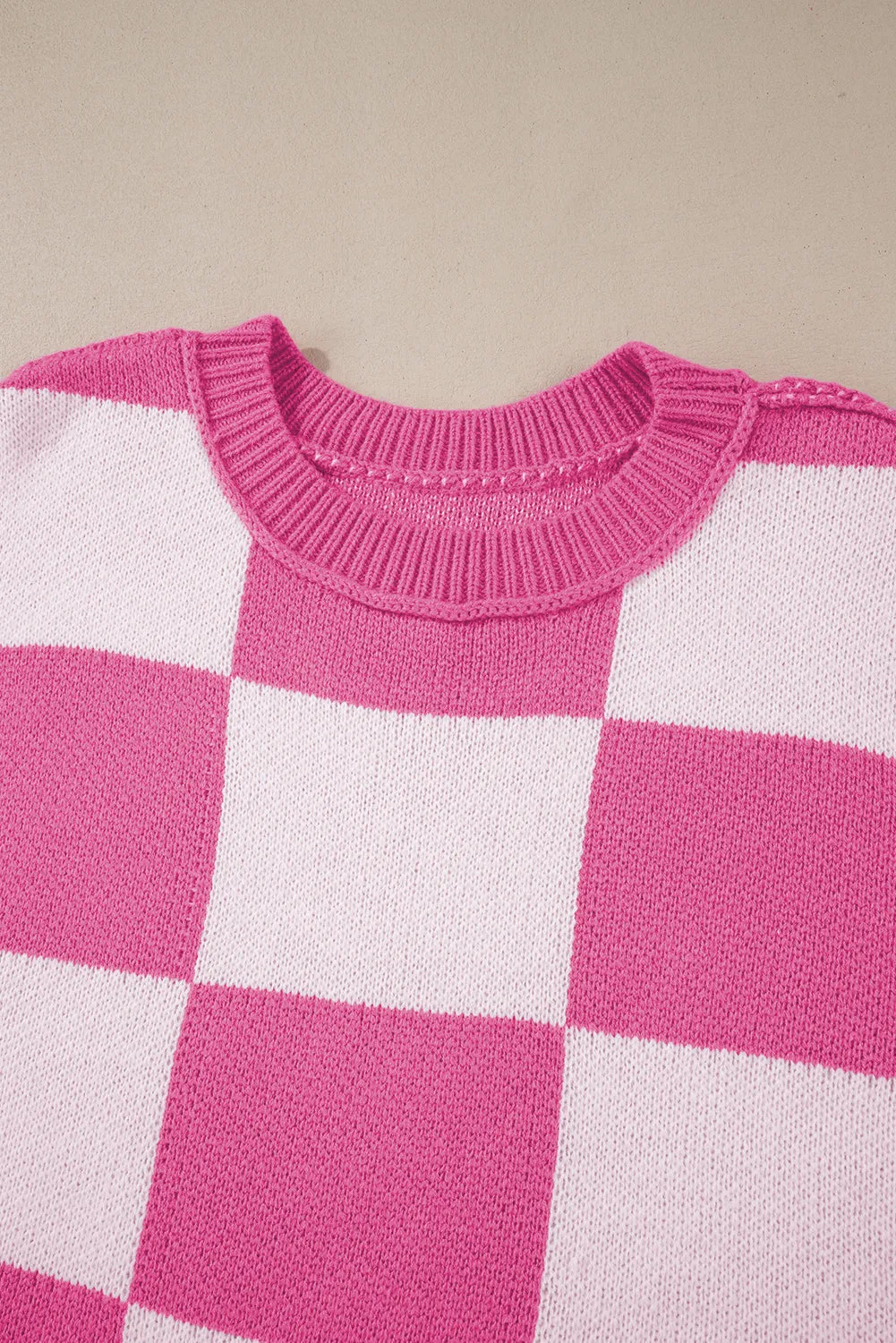KaleaBoutique Checkered Bishop Sleeve Sweater