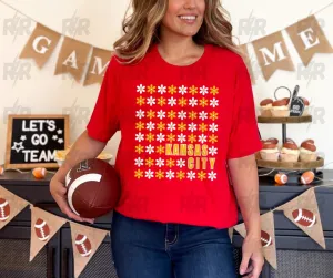 Kansas City Daisy Repeat Red Tee
