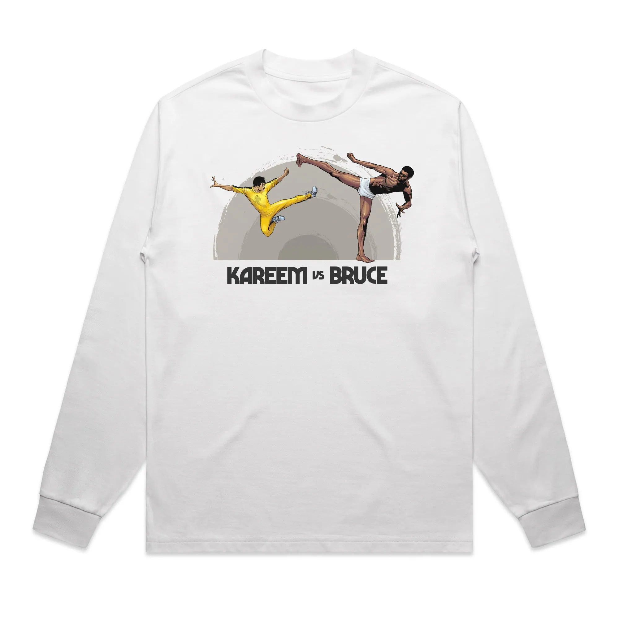 Kareem vs. Bruce - Kicks LS T-Shirt (White)
