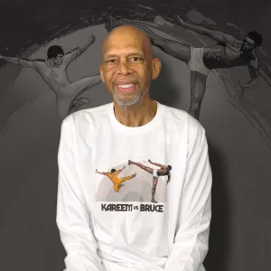 Kareem vs. Bruce - Kicks LS T-Shirt (White)