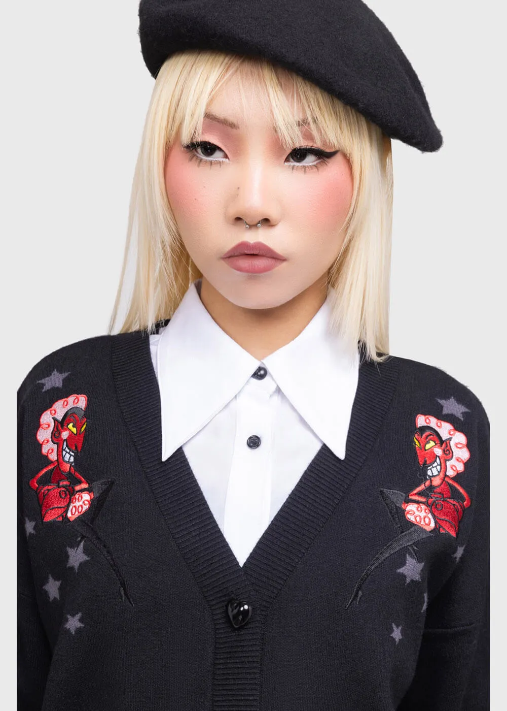 Killstar x Powerpuff Girls Splendidly Evil Cardigan Black