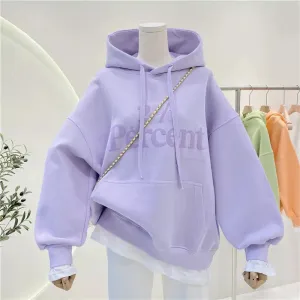 Korean Spring Hoodie Warm Two Piece Style for Women