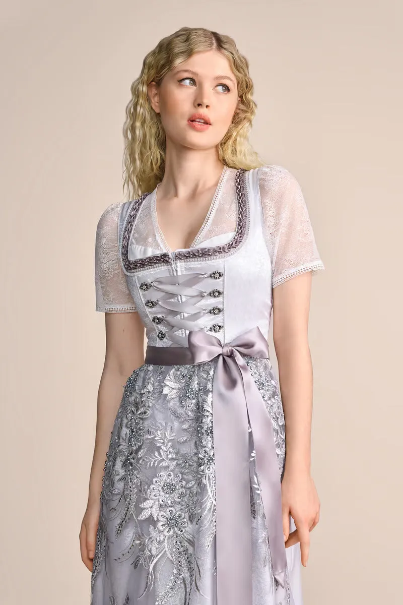 Kruger Midi Dirndl 2pcs. 60cm "Macie" grey
