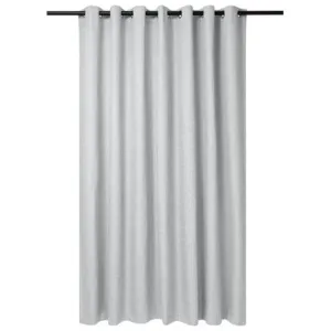 Kubu Jacquard Blockout Eyelet Curtain Ready To Hang Light Grey