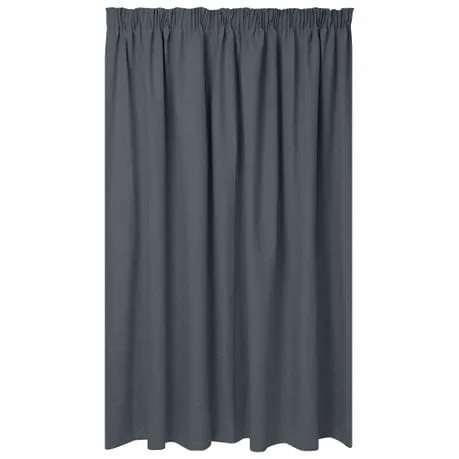 Kubu Jacquard Blockout Taped Curtain Ready To Hang Charcoal