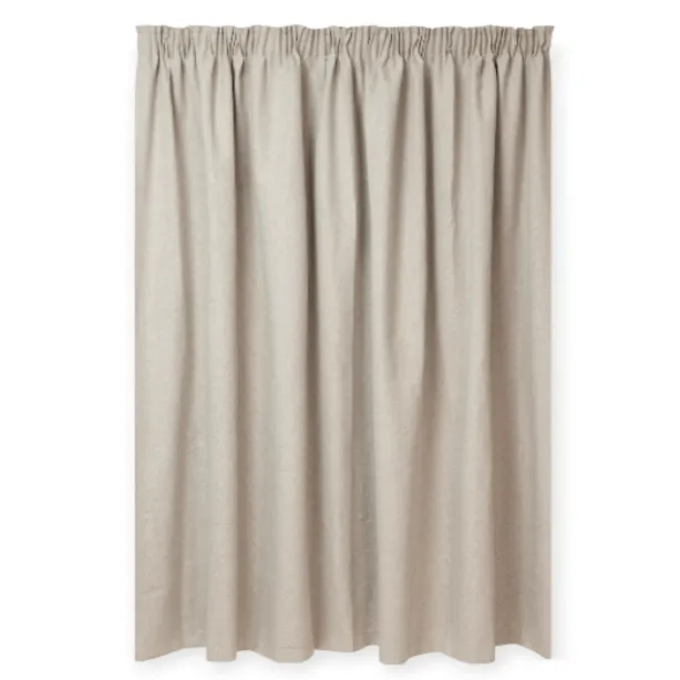 Kubu Jacquard Blockout Taped Curtain Ready To Hang Natural