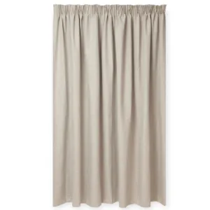 Kubu Porscha Blockout Taped Curtain Ready To Hang Natural