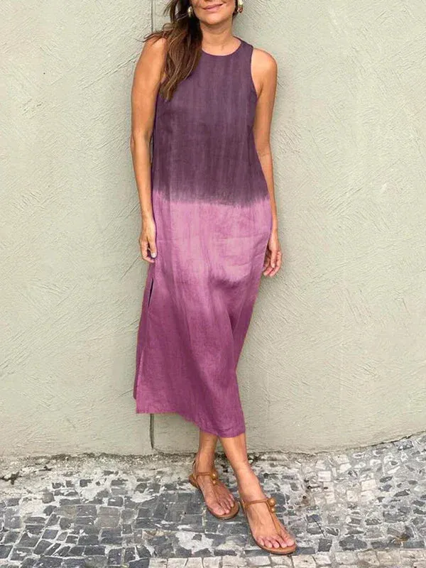 Kyline - Casual maxi dress in cotton and linen