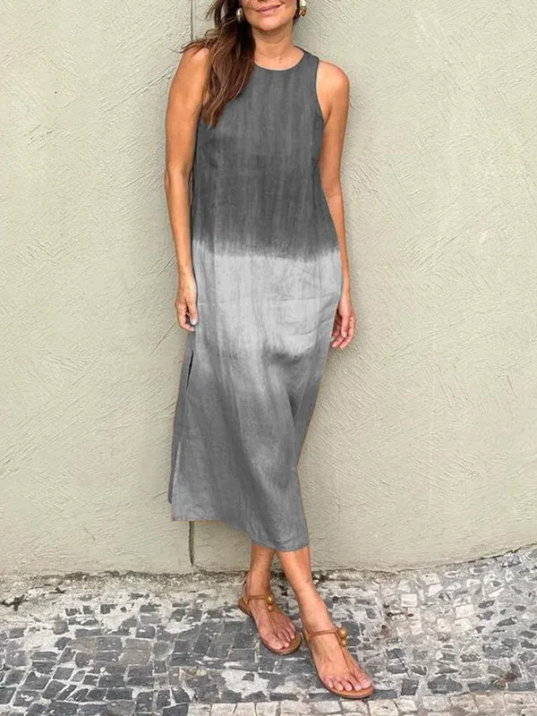 Kyline - Casual maxi dress in cotton and linen
