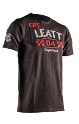 LEATT T-SHIRT HERITAGE [BLACK] 2022 - END OF RANGE; WHILE STOCKS LAST