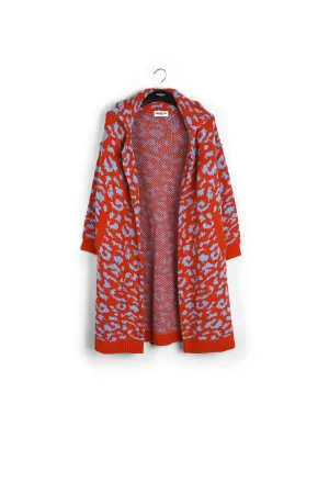 Leopard jacquard coat
