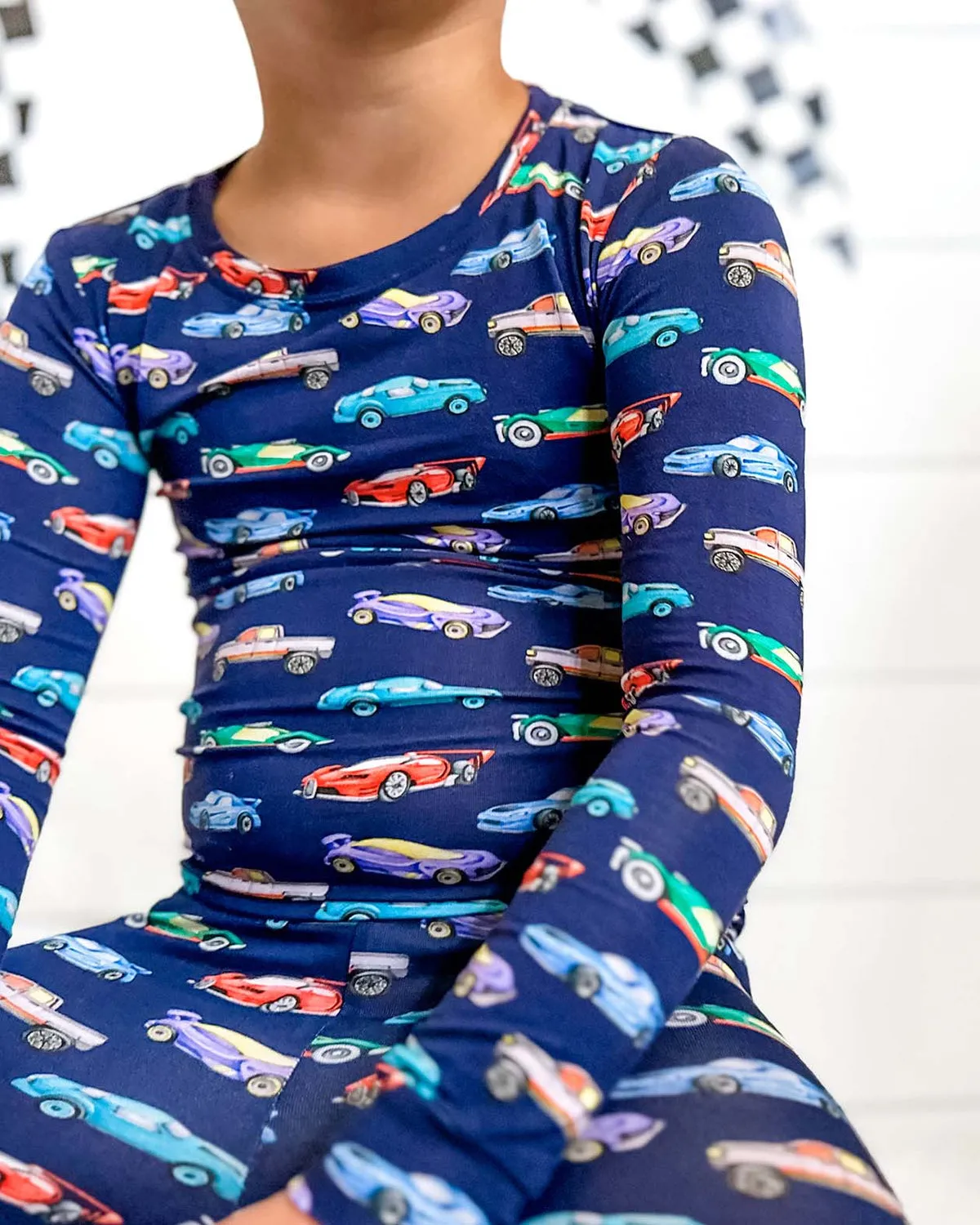 Lev Baby Jackson Race Car Toddler Lounge  Long Sleeve Two Piece Jammies Pajamas