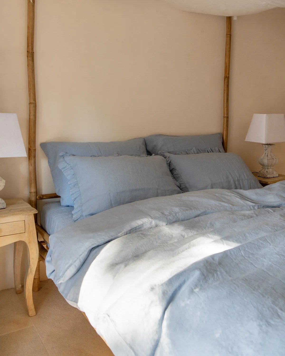 Light Blue Linen Duvet cover