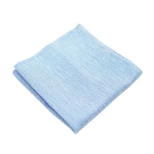 Light Blue Linen Pocket Square