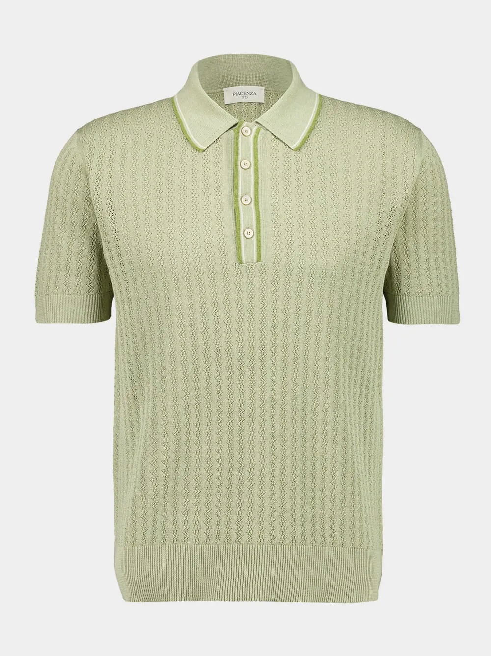 Light Green Linen Polo Shirt