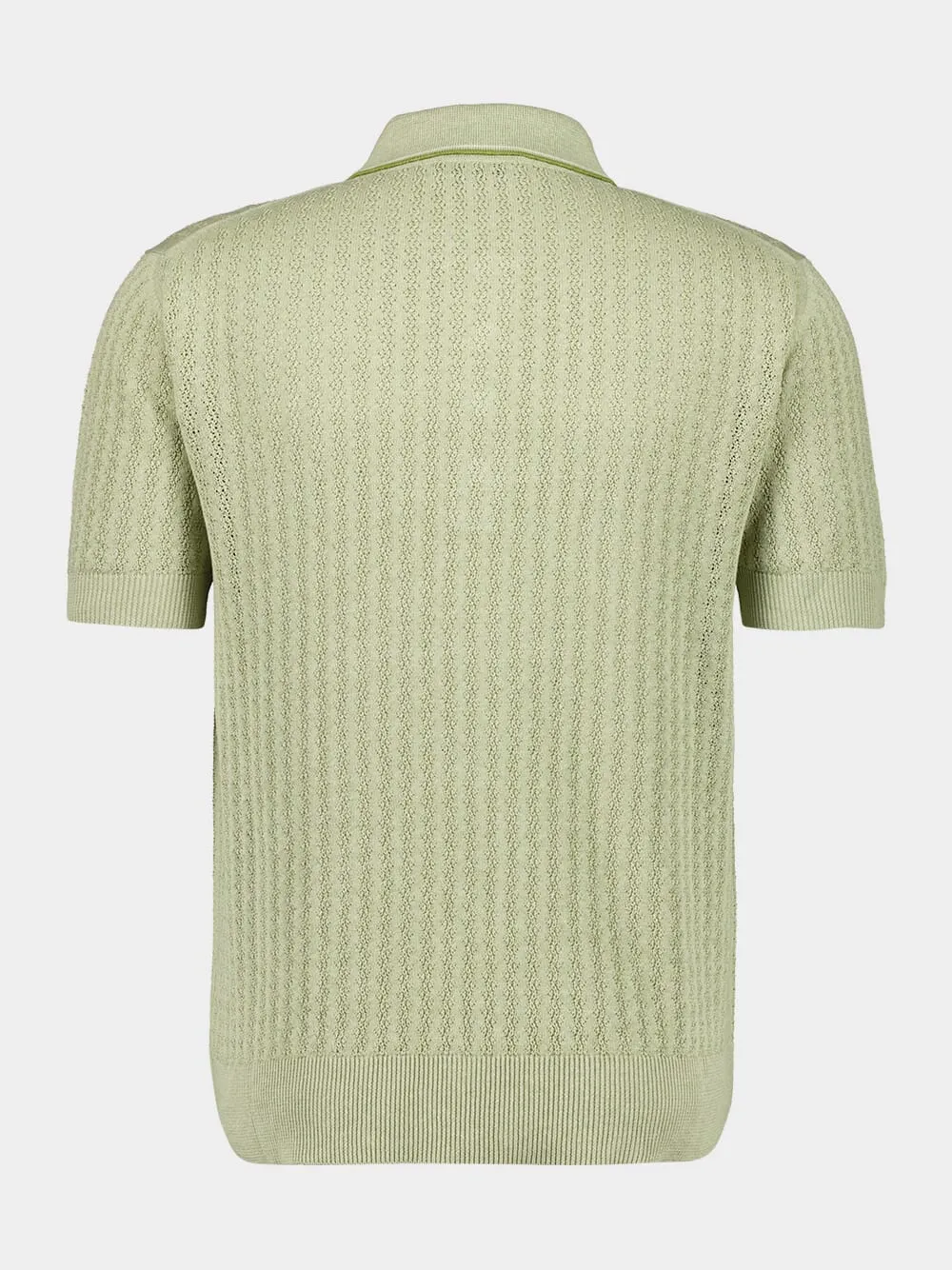 Light Green Linen Polo Shirt