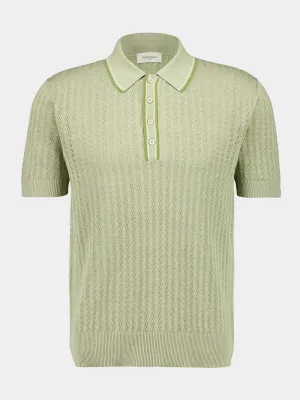 Light Green Linen Polo Shirt