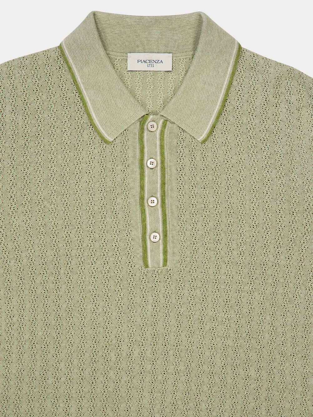 Light Green Linen Polo Shirt