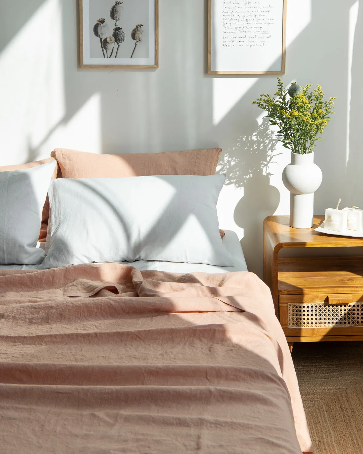 Light grey linen Duvet cover