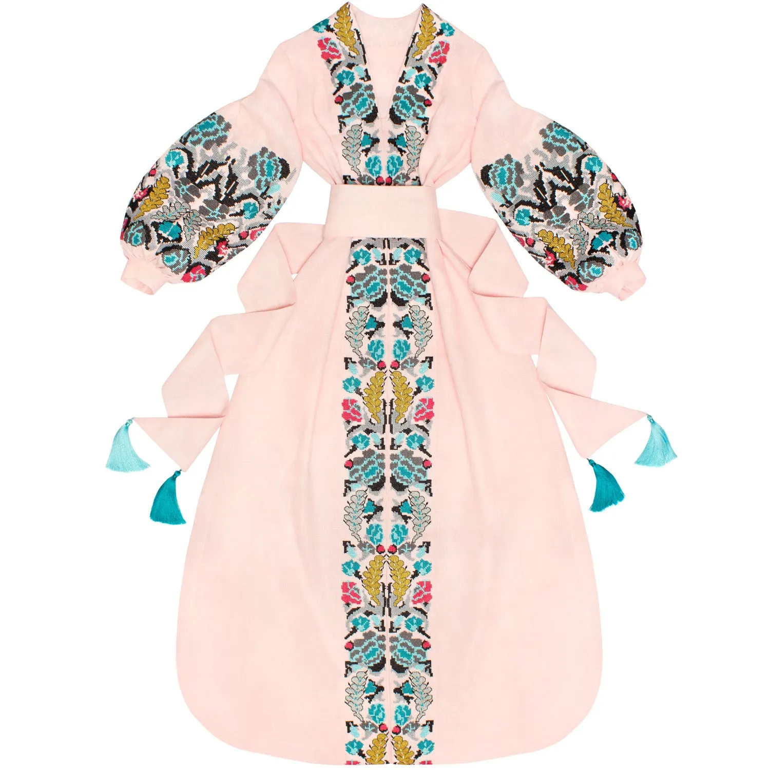 Light pink Boho style Kaftan