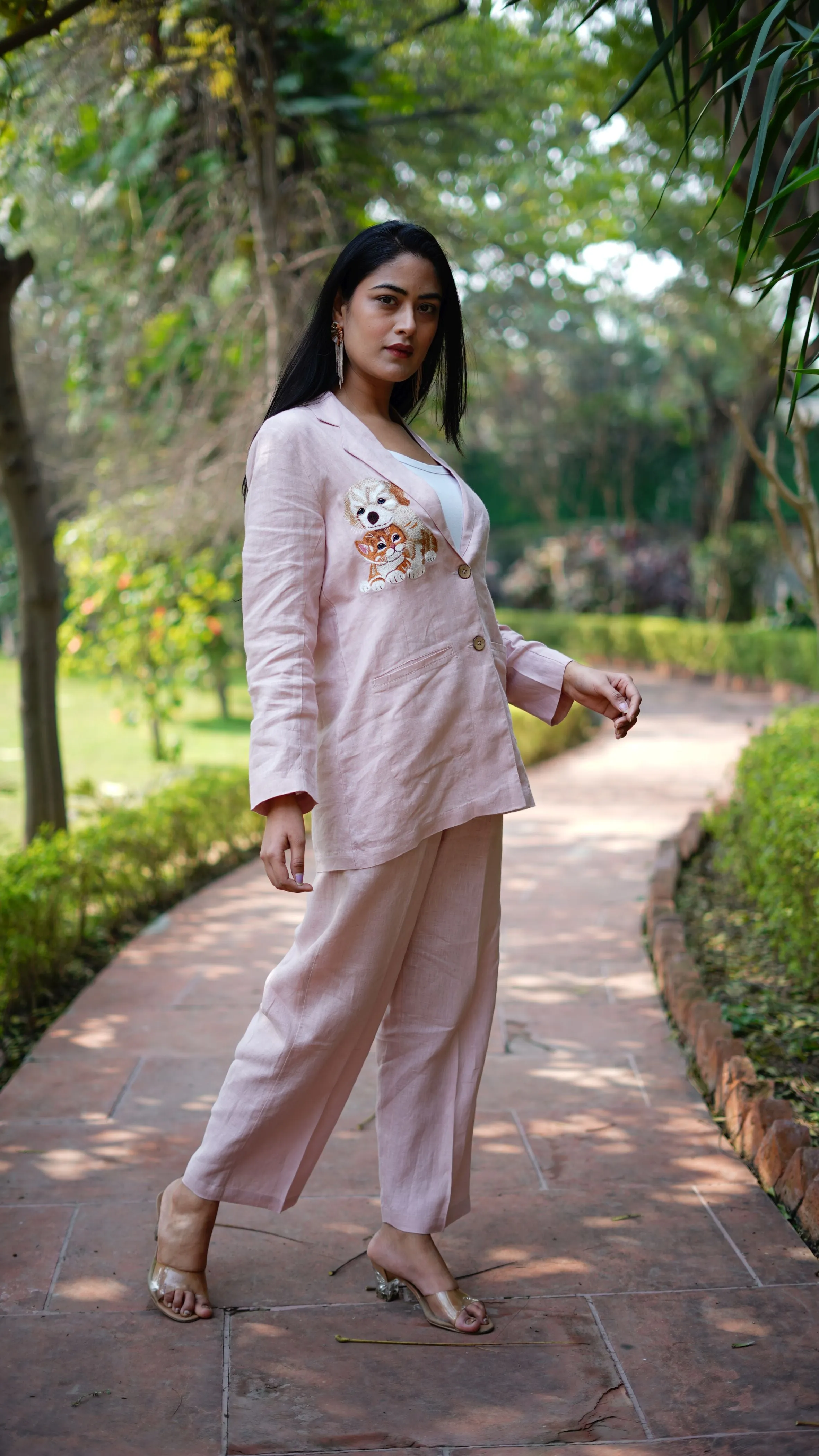 LIGHT PINK SOLID PANTS