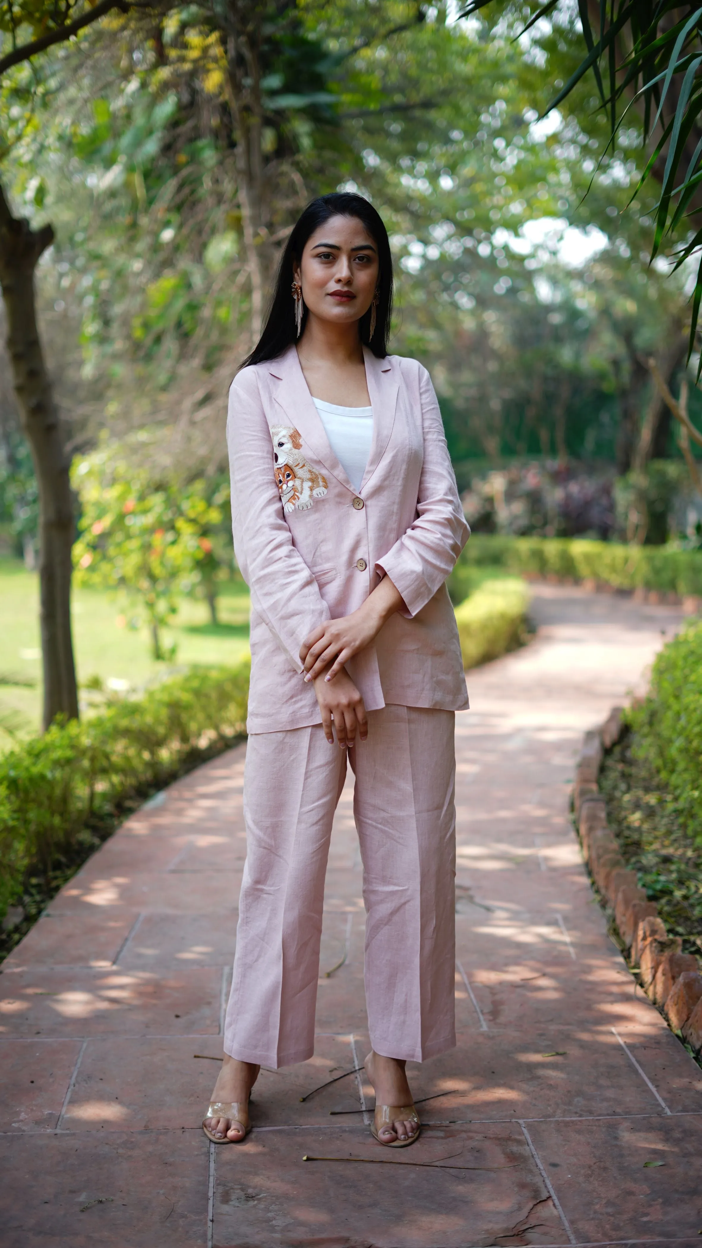 LIGHT PINK SOLID PANTS