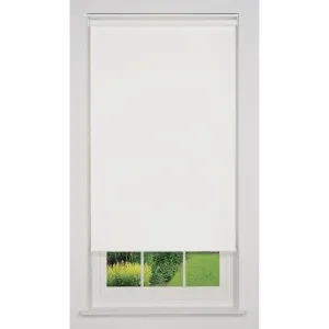 Linen Avenue Cordless Sierra Light Filtering Roller Shade (Arrives 1/4" Narrower) Linen Avenue Blind Size: 28"W x 78"L Finish: White