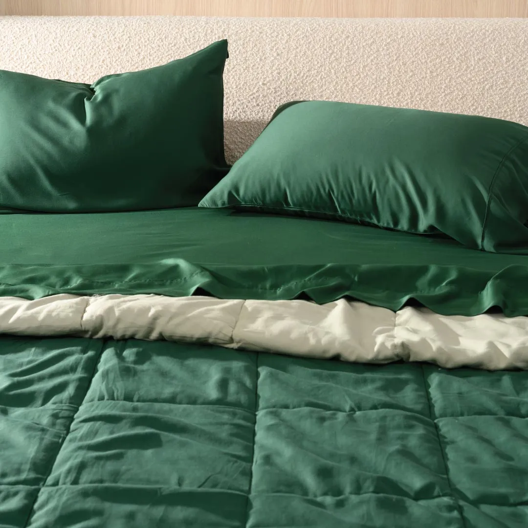 Linen Bamboo Quilted Blanket