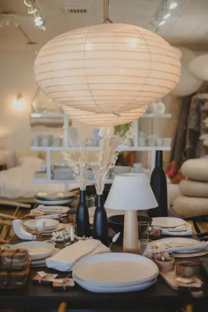 Linen Disc Light Shade