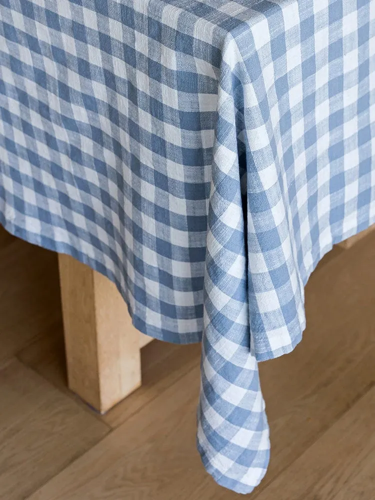 Linen House Table Linen Oxford Check Light Blue