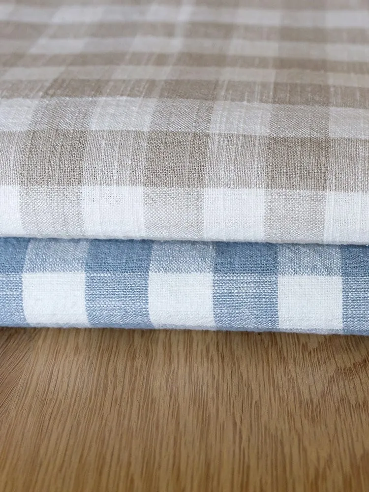 Linen House Table Linen Oxford Check Light Blue