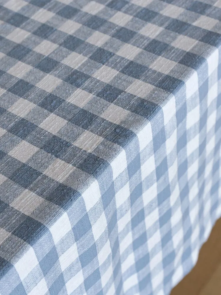 Linen House Table Linen Oxford Check Light Blue