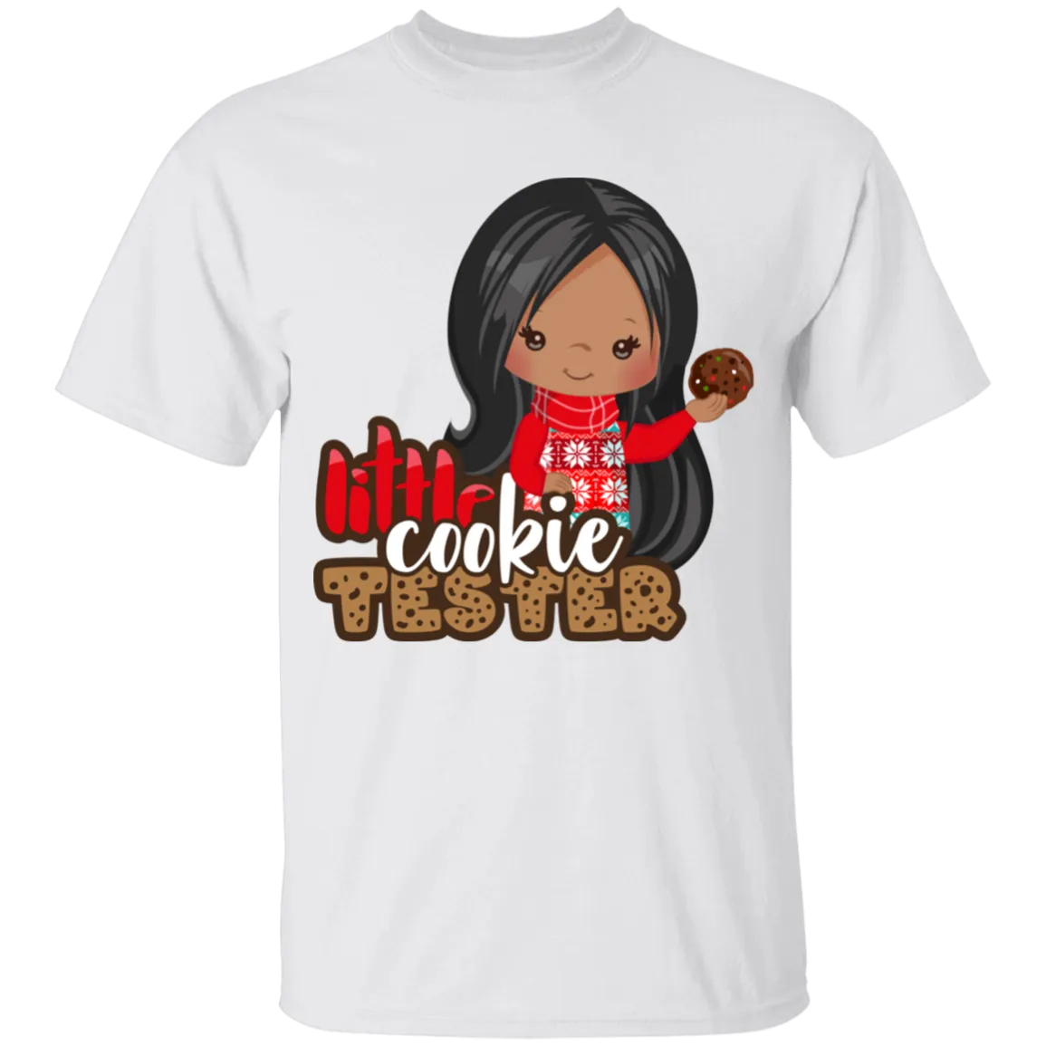 Little Cookie Tester Girl  Cotton T-Shirt