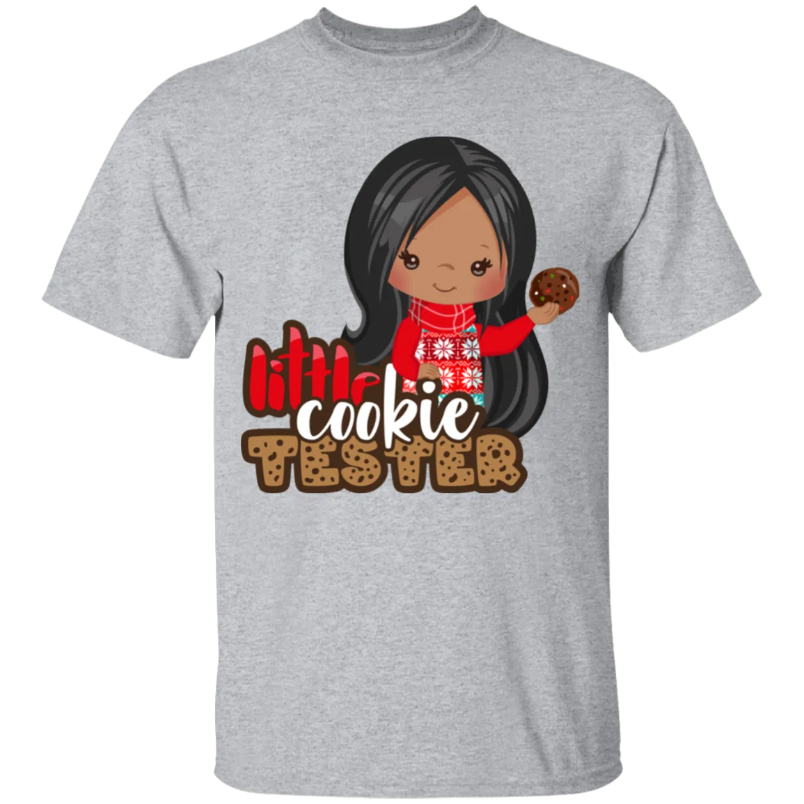 Little Cookie Tester Girl  Cotton T-Shirt