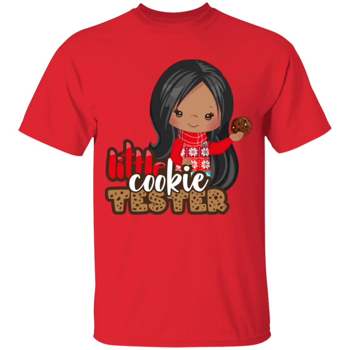 Little Cookie Tester Girl  Cotton T-Shirt
