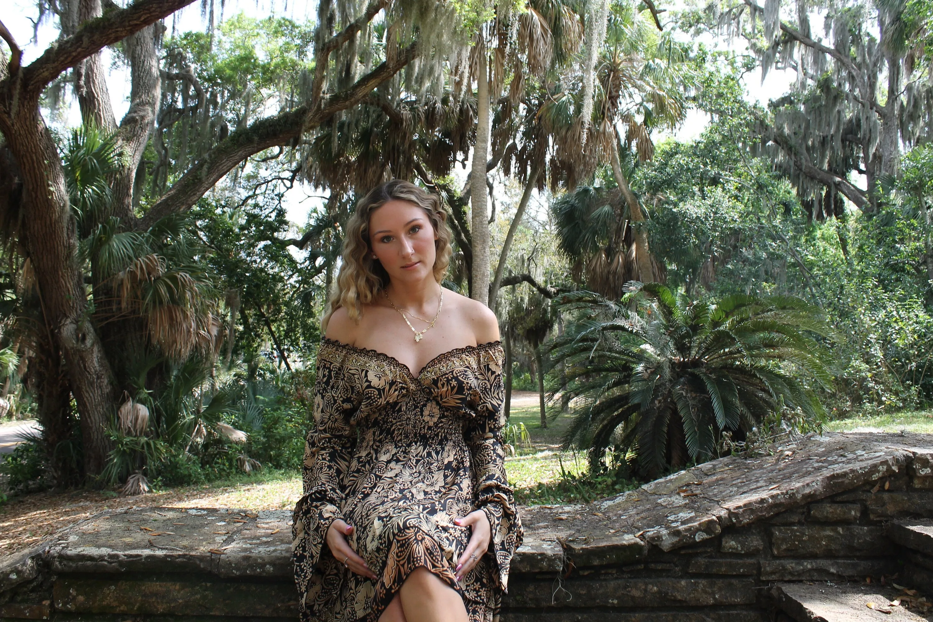 Long Sleeve Boho Short Dress