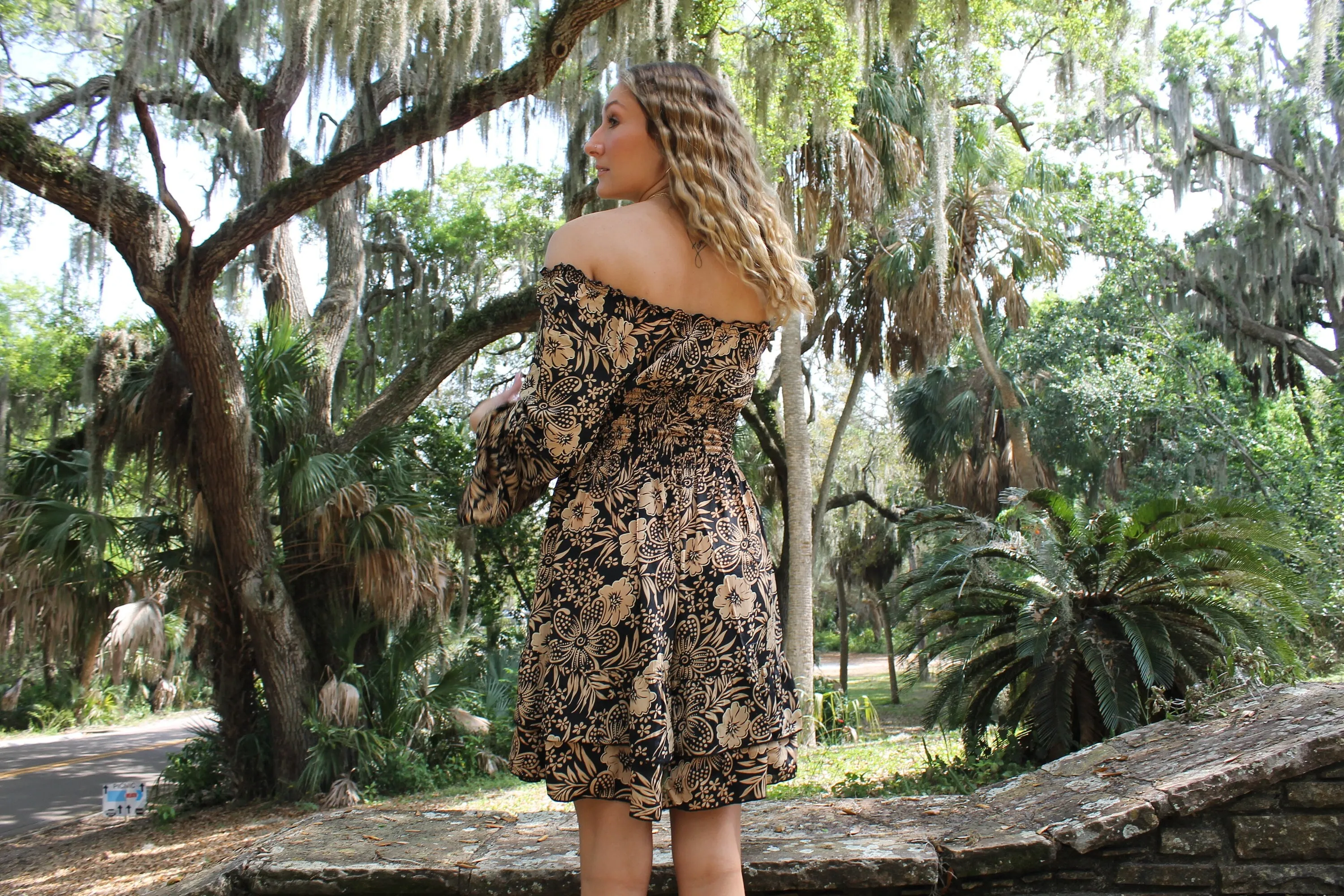 Long Sleeve Boho Short Dress
