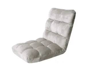 Lounge Sofa Bed Flannel Fabric Grey