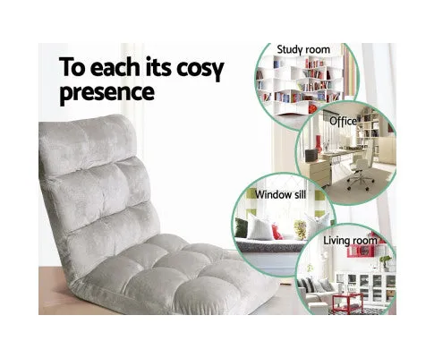 Lounge Sofa Bed Flannel Fabric Grey