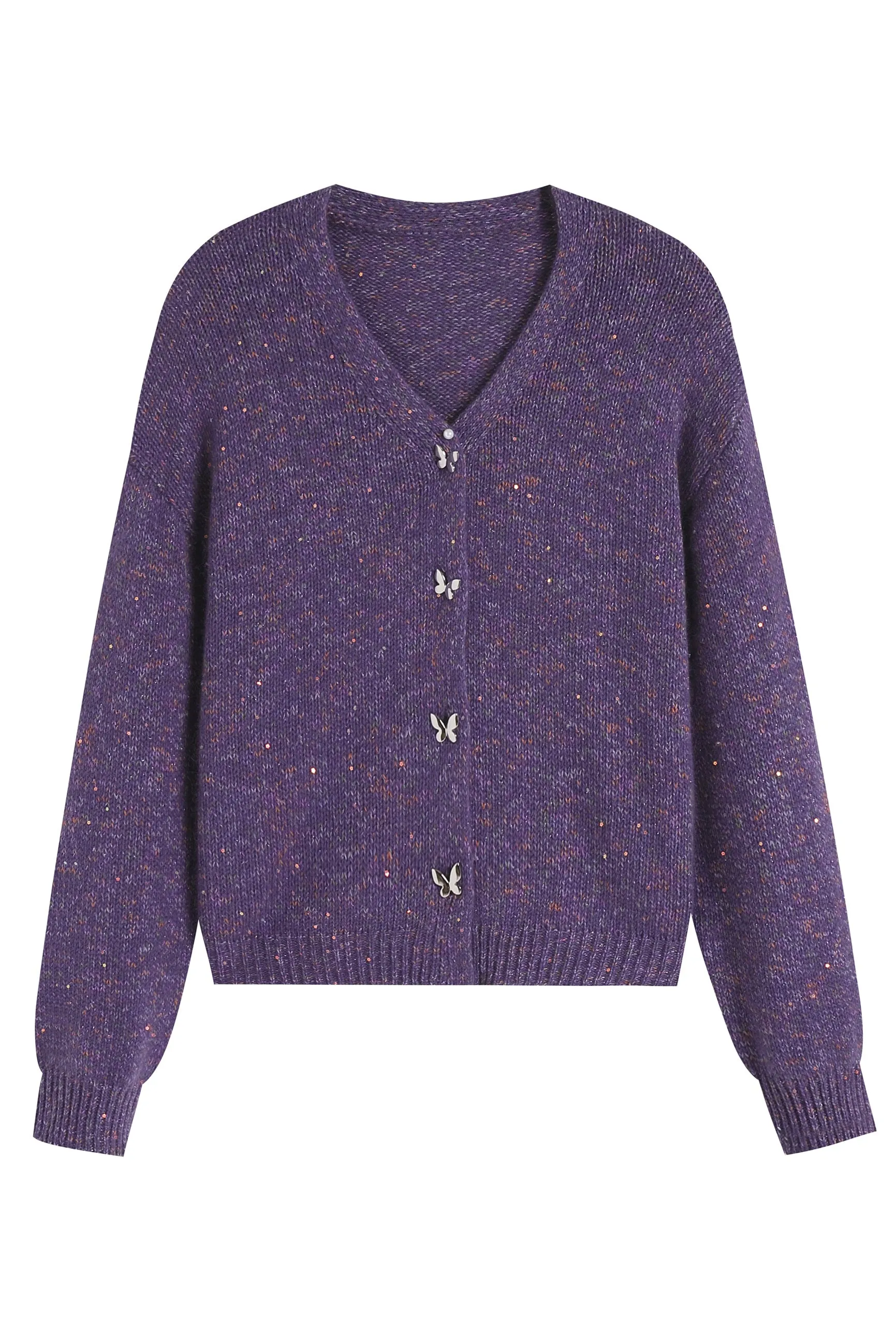 Love Sparks Wool And Raccoon Yarn Cardigan
