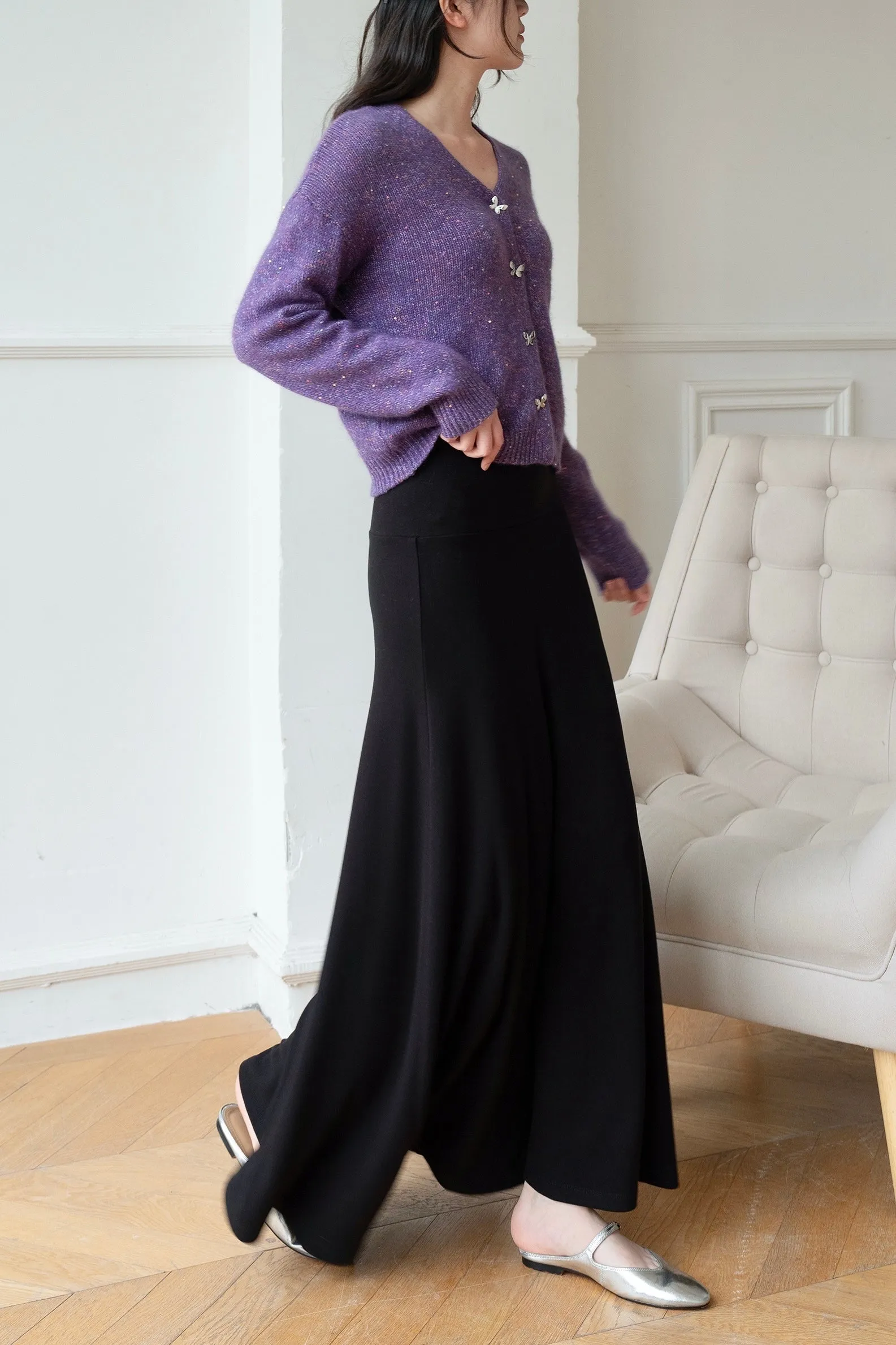 Love Sparks Wool And Raccoon Yarn Cardigan