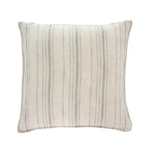 Luca Linen Pillow -Light Grey Stripe