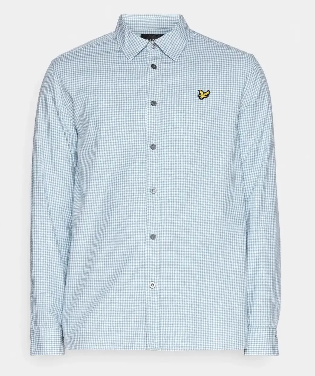 Lyle & Scott Mens Shepherd Gingham Check Shirt Slate Blue/White